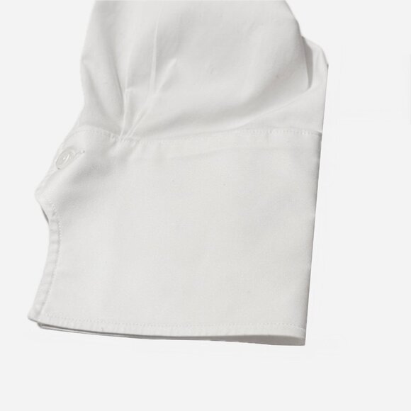 Brooks Brothers White Fitted Cotton Sateen Three-Quarter Sleeve Blouse Womens 8 - Picture 6 of 12